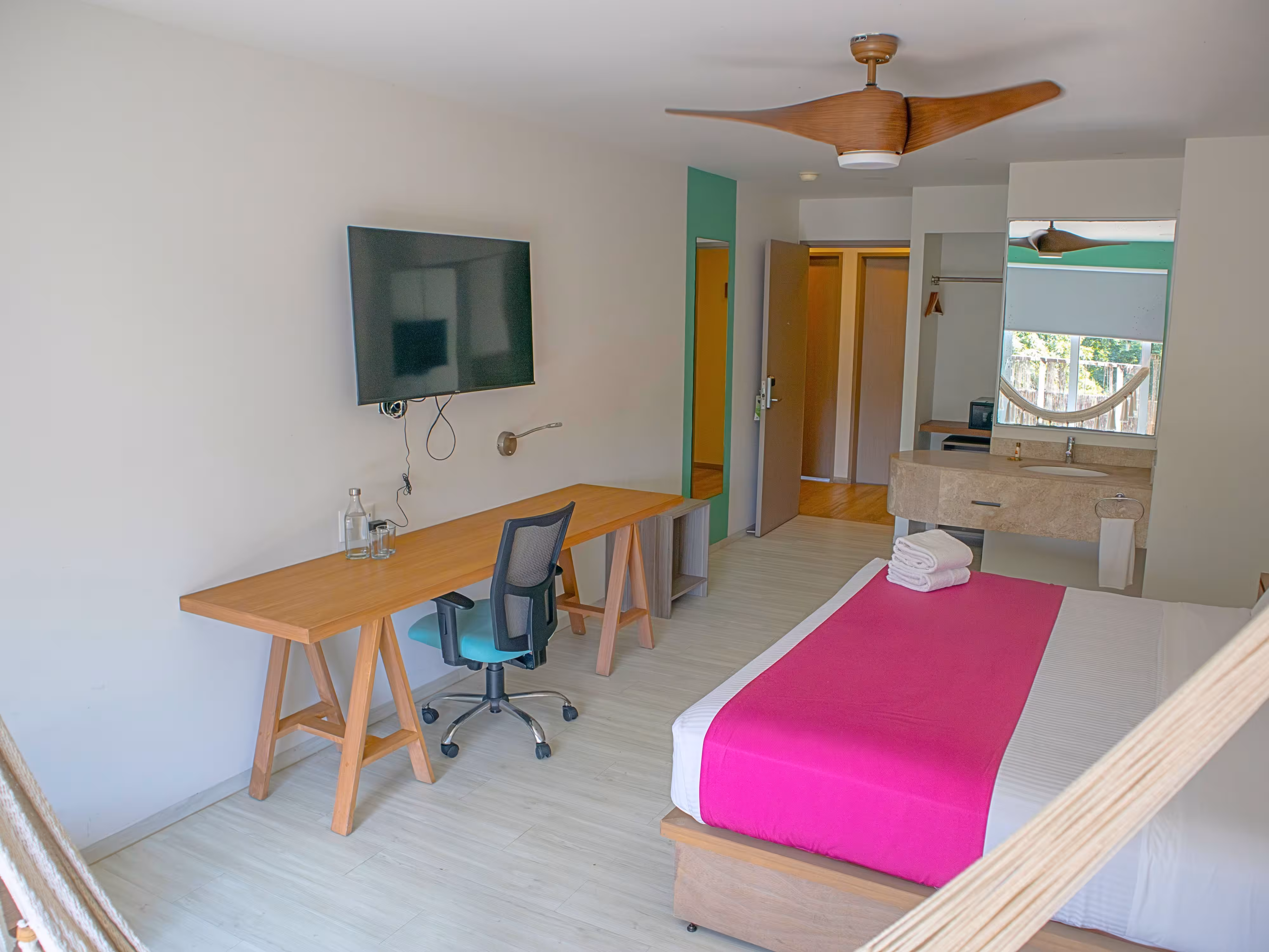 Vista del área de descanso